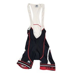 Voler Forza HC Torino Bib Shorts Small USA Cycling‎ Padded Black Red Mens Bike